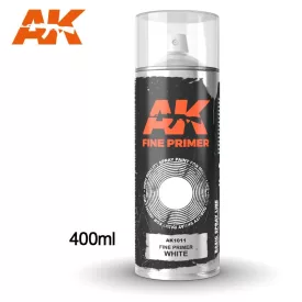   Primer - Fine Primer White - Spray 400ml (Includes 2 nozzles)