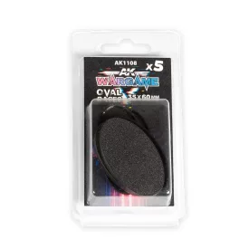Accesories - PLASTIC WARGAME BASES. OVAL BASE 35x60mm