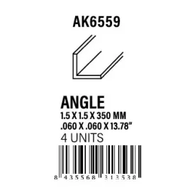 STYRENE STRIP - Angle 1.50 x 1.50 x 350mm