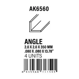 STYRENE STRIP - Angle 2.00 x 2.00 x 350mm