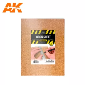   Building material - CORK SHEETS - COARSE GRAINED-200x300x2mm(2 SHEETS)